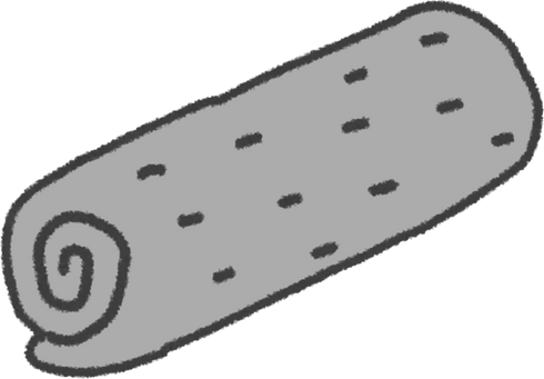 Illustration of a Rolled White Oshibori Towel